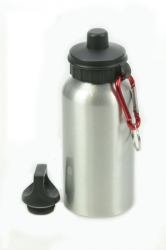 Trinkflasche silber 400ml, 48 St�ck