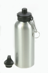 Trinkflasche silber 600ml, 48 St�ck